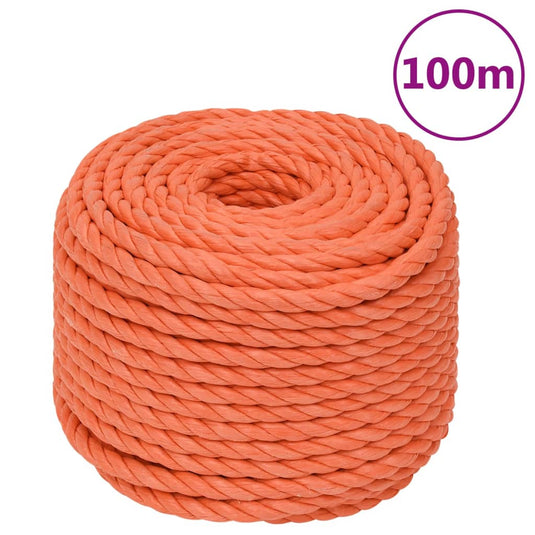 Vidaxl werktouw 24 mm 100 m polypropeen oranje