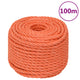 Vidaxl werktouw 24 mm 100 m polypropeen oranje