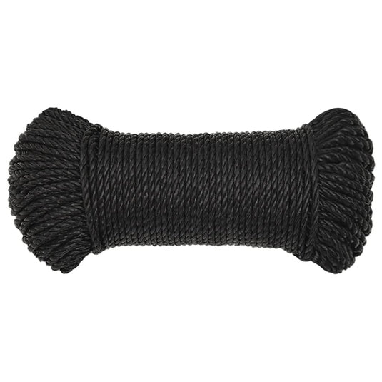 Vidaxl werktouw 8 mm 50 m polypropeen zwart