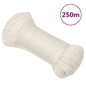 Vidaxl werktouw 6 mm 250 m polypropeen wit