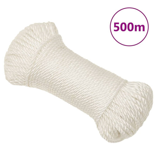 Vidaxl werktouw 8 mm 500 m polypropeen wit