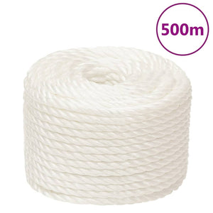 Vidaxl werktouw 10 mm 500 m polypropeen wit