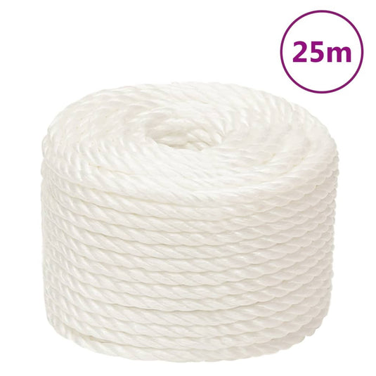 Vidaxl werktouw 20 mm 25 m polypropeen wit
