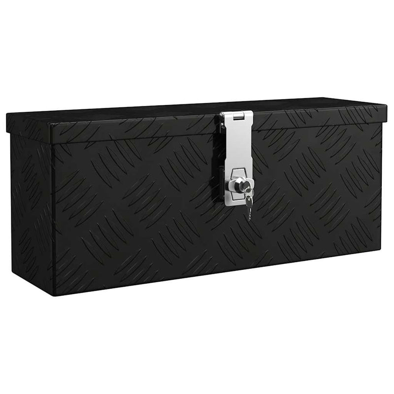 Load image into Gallery viewer, Vidaxl opbergbox 50x15x20,5 cm aluminium zwart
