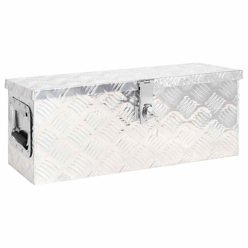 Load image into Gallery viewer, Vidaxl opbergbox 60x23,5x23 cm aluminium zilverkleurig

