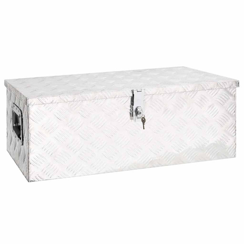 Load image into Gallery viewer, Vidaxl opbergbox 80x39x30 cm aluminium zilverkleurig
