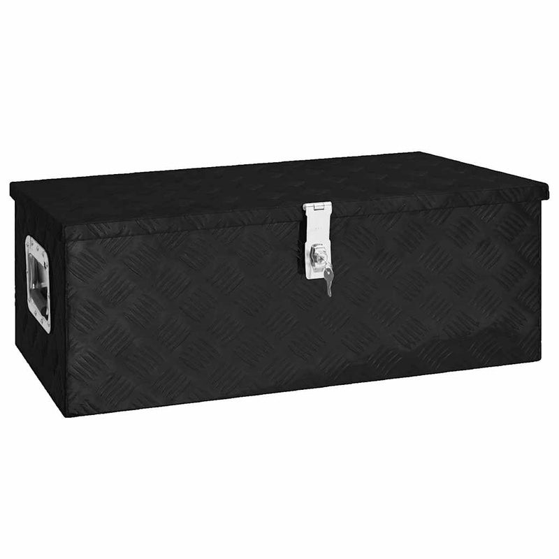 Load image into Gallery viewer, Vidaxl opbergbox 80x39x30 cm aluminium zwart

