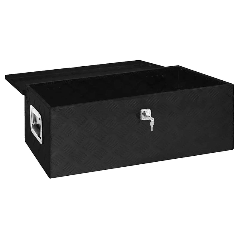 Load image into Gallery viewer, Vidaxl opbergbox 80x39x30 cm aluminium zwart
