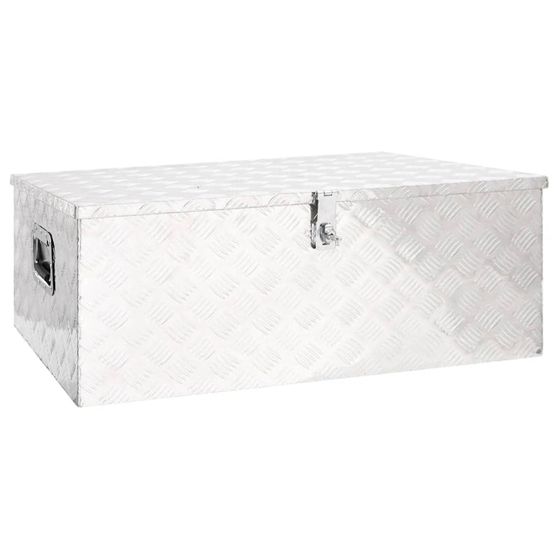 Load image into Gallery viewer, Vidaxl opbergbox 100x55x37 cm aluminium zilverkleurig
