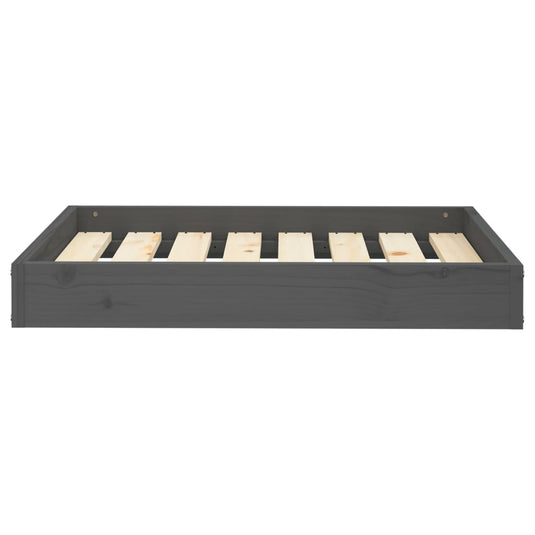 VidaXL Hondenmand 71,5x54x9 cm massief grenenhout grijs