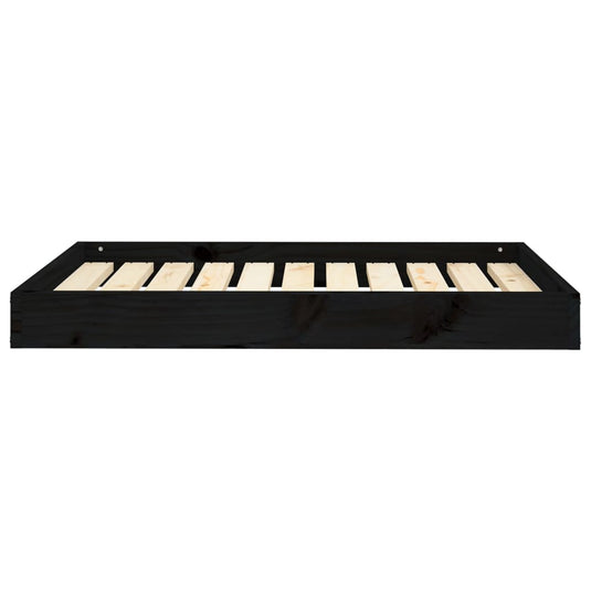 VidaXL Hondenmand 91,5x64x9 cm massief grenenhout zwart