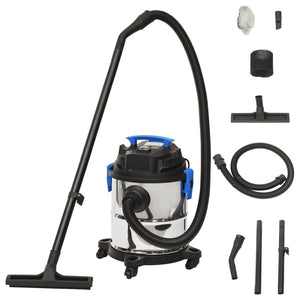 Vidaxl nat- en droogzuiger 1200 w 20 l zilverkleurig