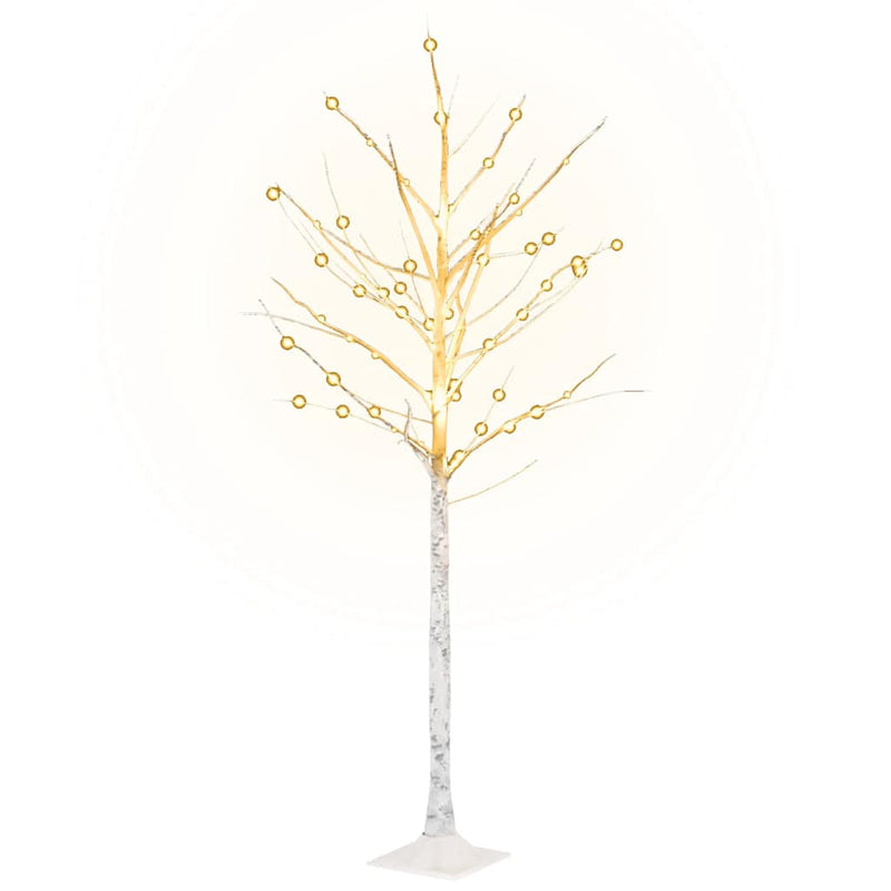 Load image into Gallery viewer, Vidaxl berkenboom led 96 led's warmwit 180 cm wit

