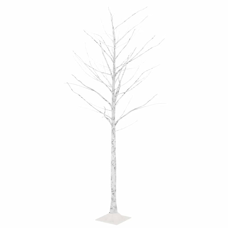 Load image into Gallery viewer, Vidaxl berkenboom led 128 led's warmwit 220 cm wit
