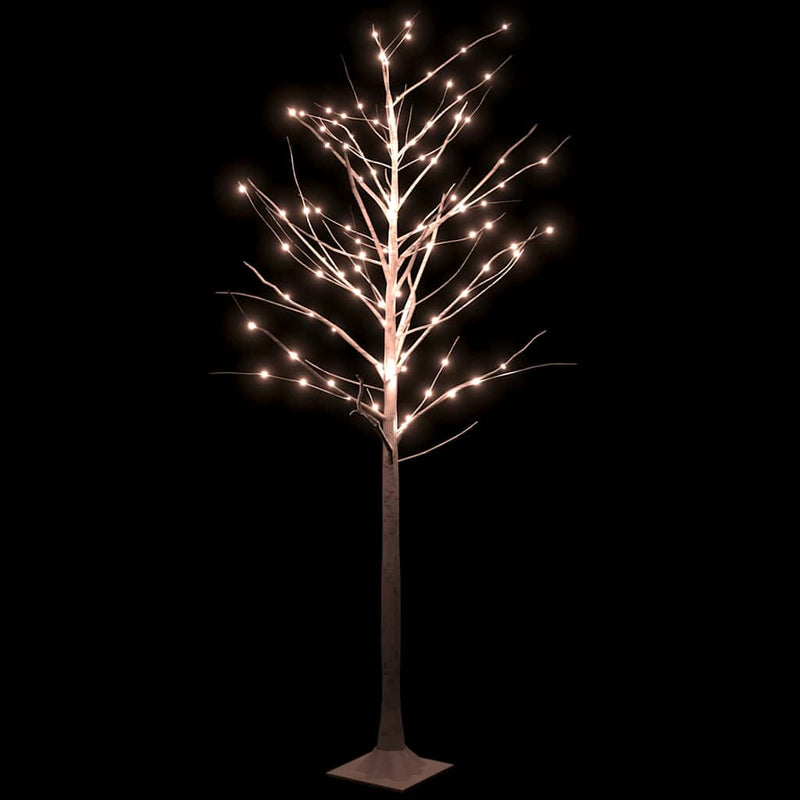 Load image into Gallery viewer, Vidaxl berkenboom led 128 led's warmwit 220 cm wit
