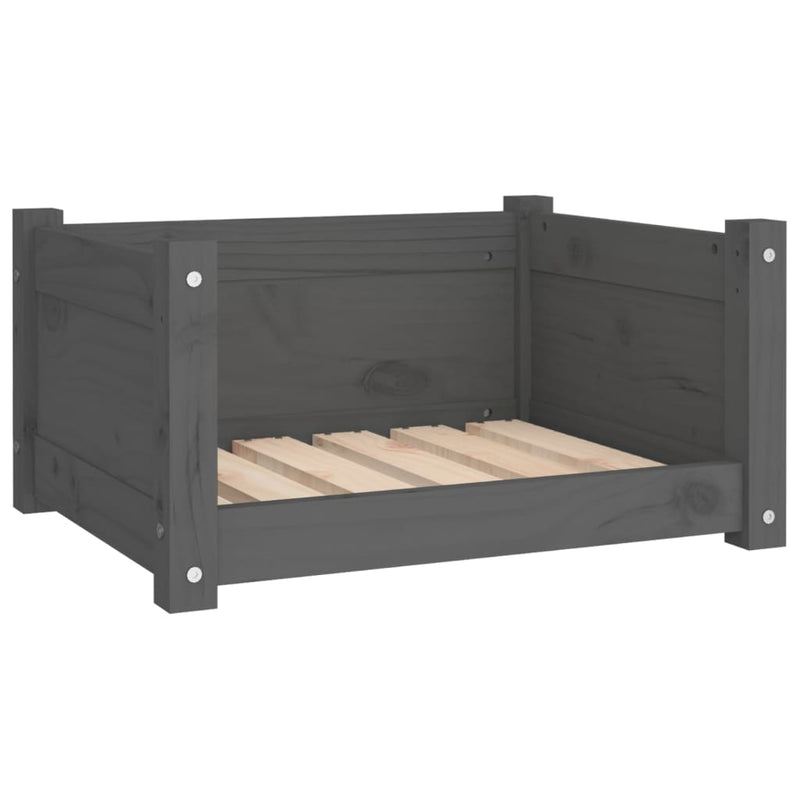 Load image into Gallery viewer, Vidaxl hondenmand 55,5x45,5x28 cm massief grenenhout grijs
