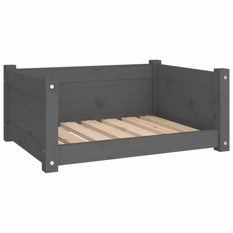 Load image into Gallery viewer, VidaXL Hondenmand 65,5x50,5x28 cm massief grenenhout grijs
