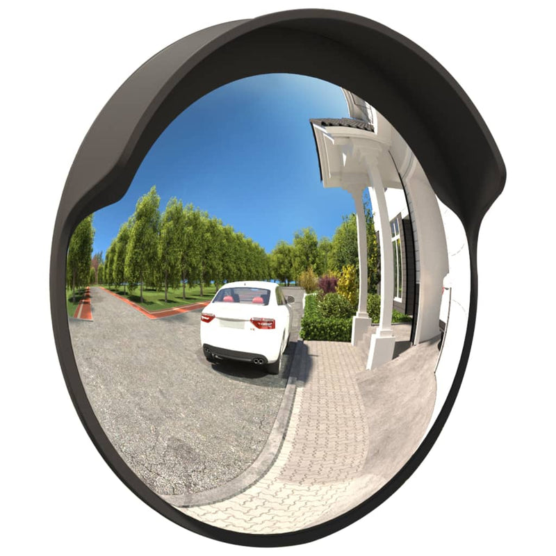 Load image into Gallery viewer, VidaXL Verkeersspiegel voor buiten convex Ø45 cm polycarbonaat zwart
