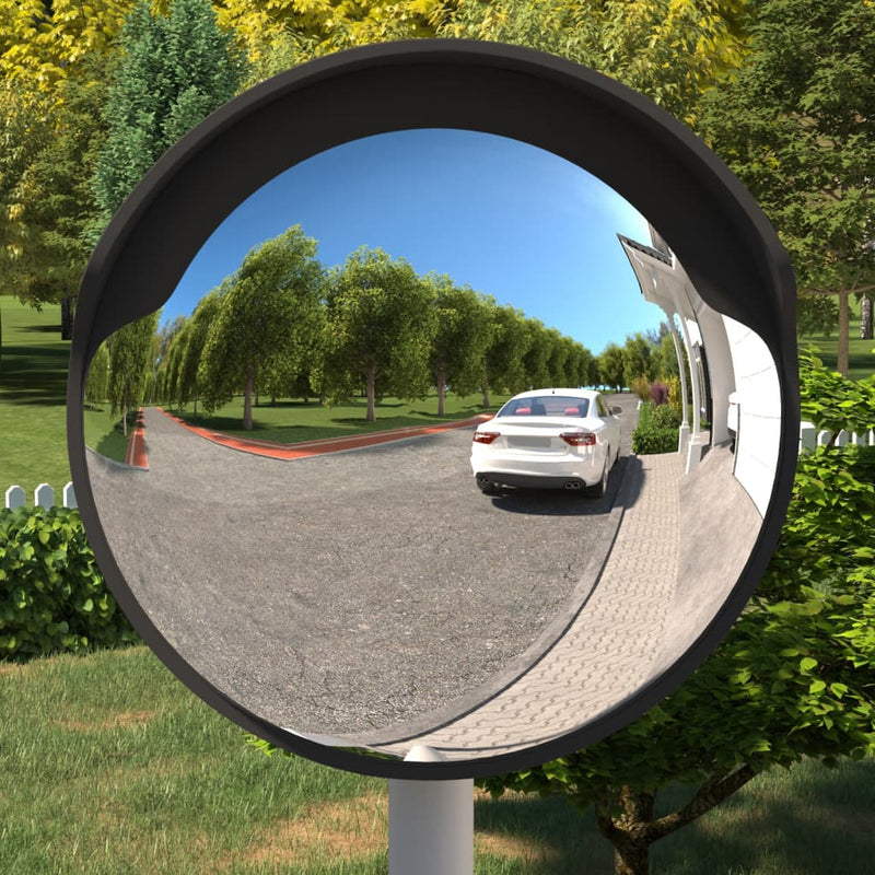 Load image into Gallery viewer, Vidaxl buiten convex verkeersspiegel zwart ø60 cm polycarbonaat
