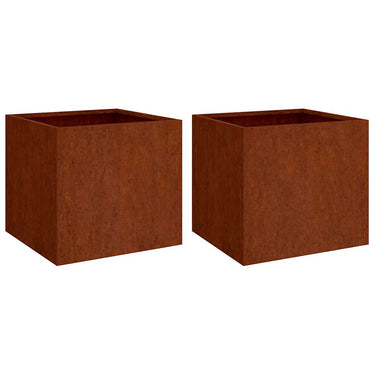 Vidaxl plantenbakken 2 st 32x30x29 cm cortenstaal