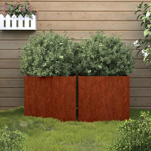 Vidaxl plantenbakken 2 st 32x30x29 cm cortenstaal