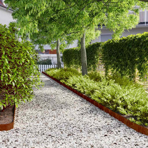 Vidaxl gazonranden 50 stuks 10x103 cm flexibel cortenstaal