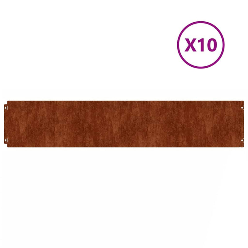 Load image into Gallery viewer, Vidaxl gazonranden 10 stuks 20x103 cm flexibel cortenstaal
