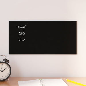 Vidaxl magneetbord voor aan de wand 40x20 cm gehard glas zwart