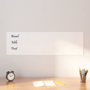 Vidaxl magneetbord voor aan de wand 100x30 cm gehard glas wit