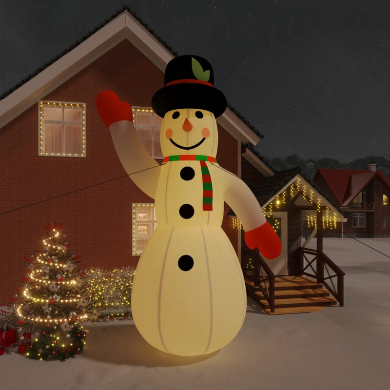 Load image into Gallery viewer, VidaXL Sneeuwpop opblaasbaar met LED's 620 cm
