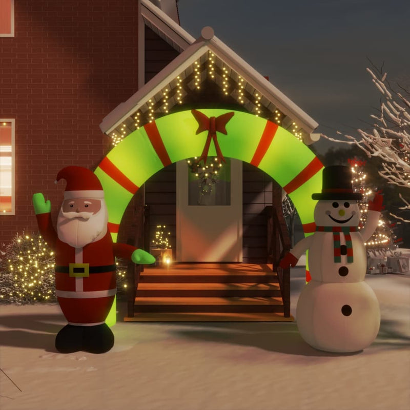 Load image into Gallery viewer, VidaXL Kerstboog opblaasbaar met LED's 270 cm
