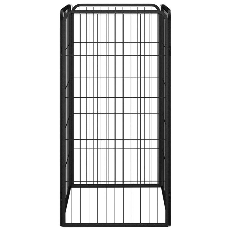 Load image into Gallery viewer, Vidaxl hondenkennel 4 panelen 50 x 100 cm gepoedercoat staal zwart
