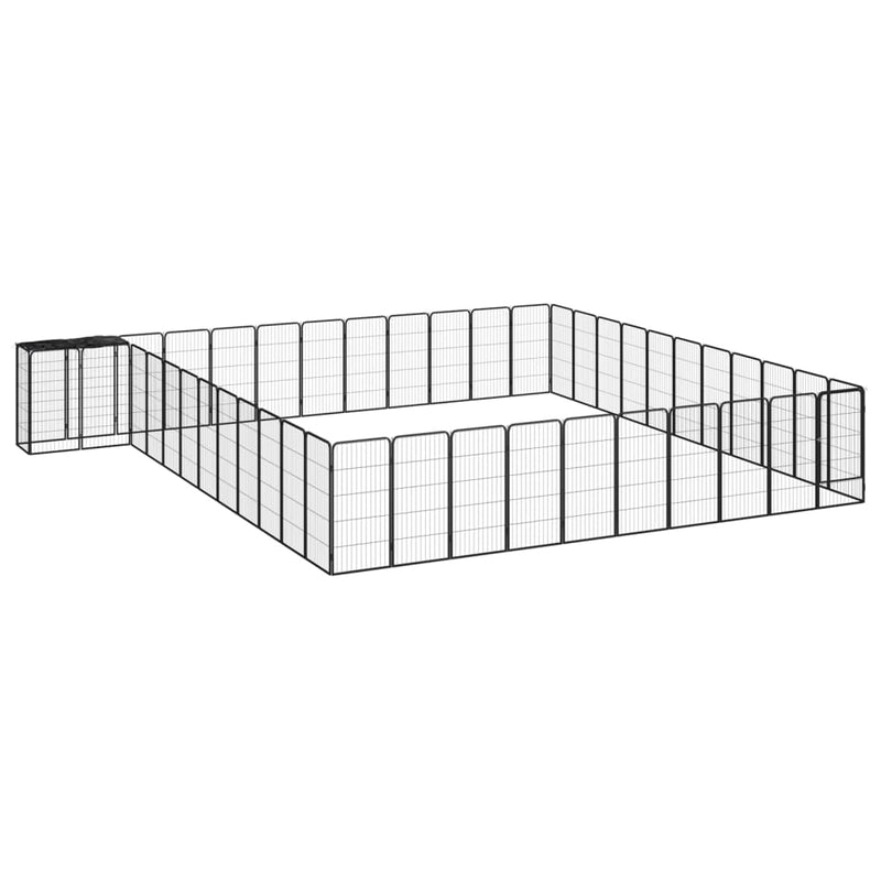 Load image into Gallery viewer, VidaXL Hondenkennel 46 panelen 50x100 cm gepoedercoat staal zwart
