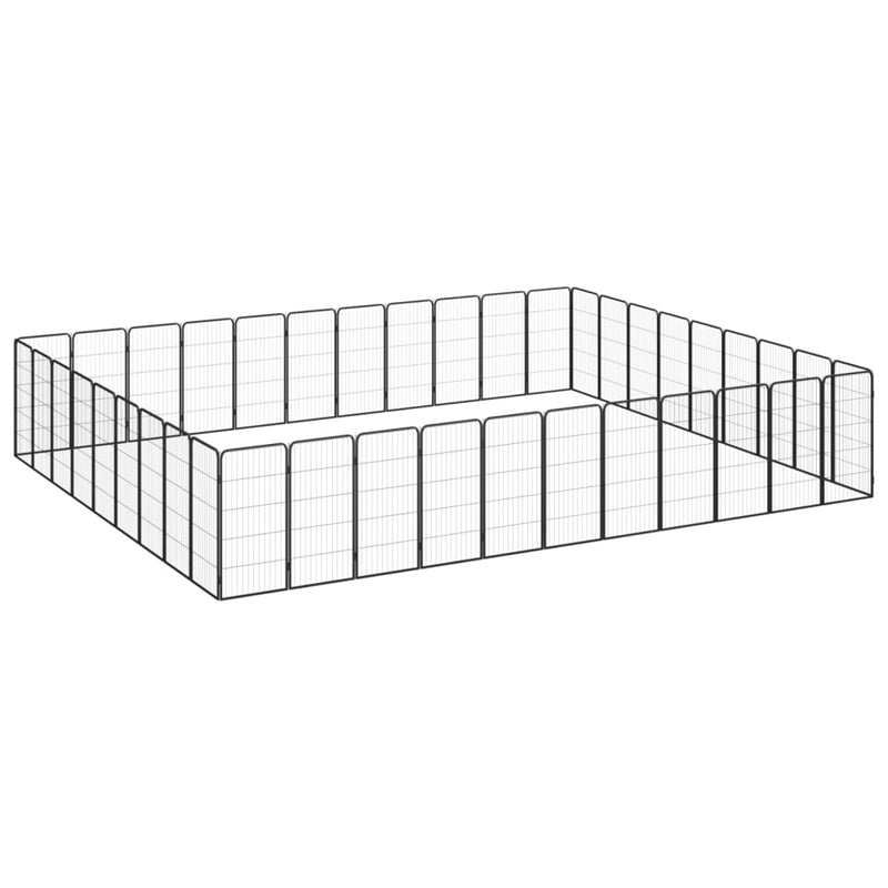 Load image into Gallery viewer, VidaXL Hondenkennel 40 panelen 50 x 100 cm gepoedercoat staal zwart
