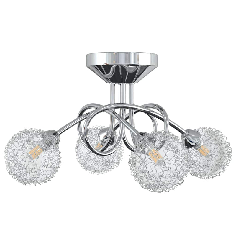 Load image into Gallery viewer, Vidaxl plafondlamp met gaasdraad kappen voor 4 x g9 led
