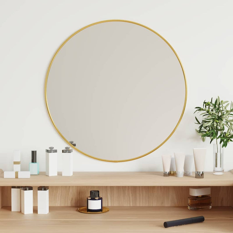 Load image into Gallery viewer, Vidaxl wandspiegel rond ø50 cm goudkleurig
