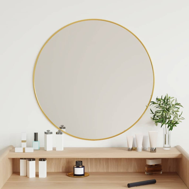 Load image into Gallery viewer, Vidaxl wandspiegel rond ø60 cm goudkleurig
