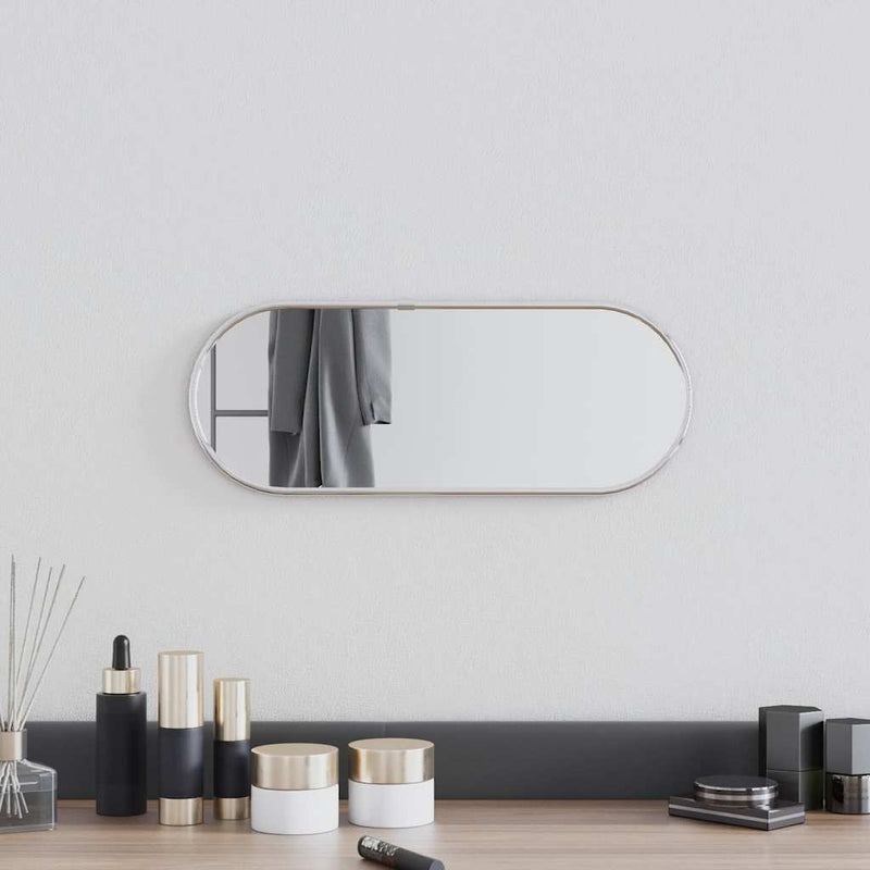 Load image into Gallery viewer, Vidaxl wandspiegel 40x15 cm ovaal zilverkleurig
