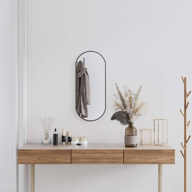 Load image into Gallery viewer, Vidaxl wandspiegel 70x30 cm ovaal zwart
