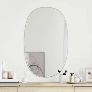 Vidaxl wandspiegel 80x50 cm zilverkleurig