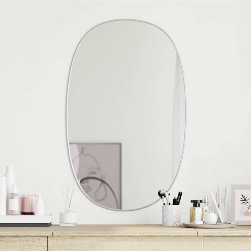 Load image into Gallery viewer, Vidaxl wandspiegel 80x50 cm zilverkleurig
