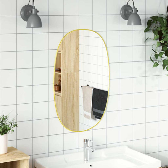 Vidaxl wandspiegel 80x50 cm goudkleurig