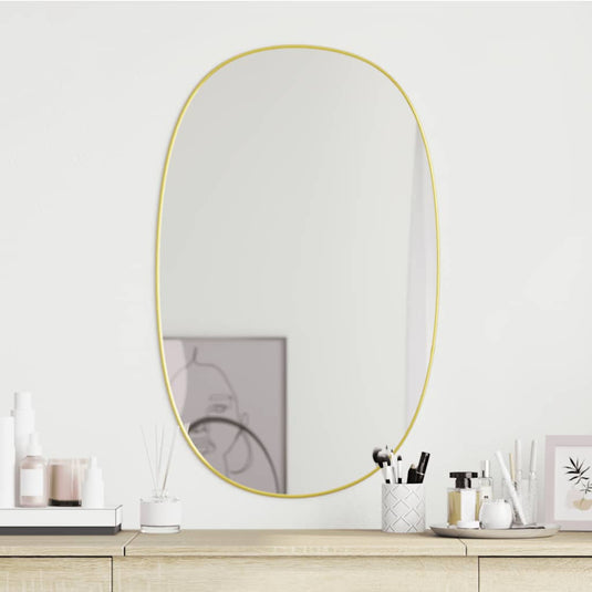 Vidaxl wandspiegel 80x50 cm goudkleurig
