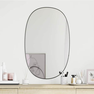 Vidaxl wandspiegel 80x50 cm zwart