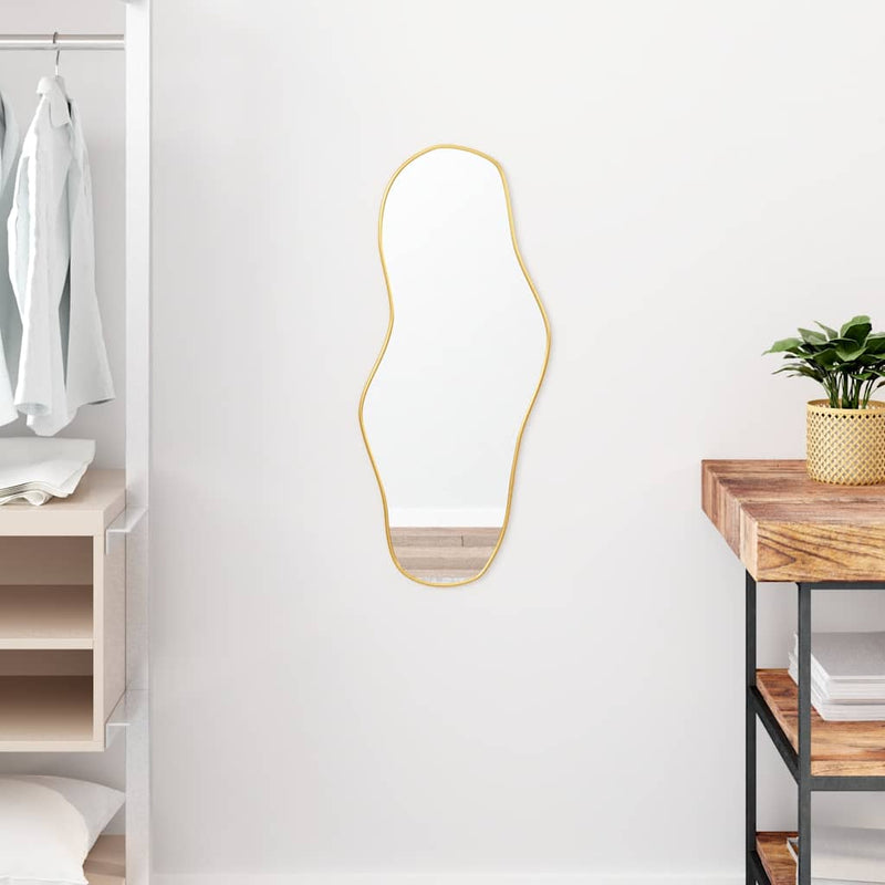 Load image into Gallery viewer, Vidaxl wandspiegel 70x30 cm goudkleurig
