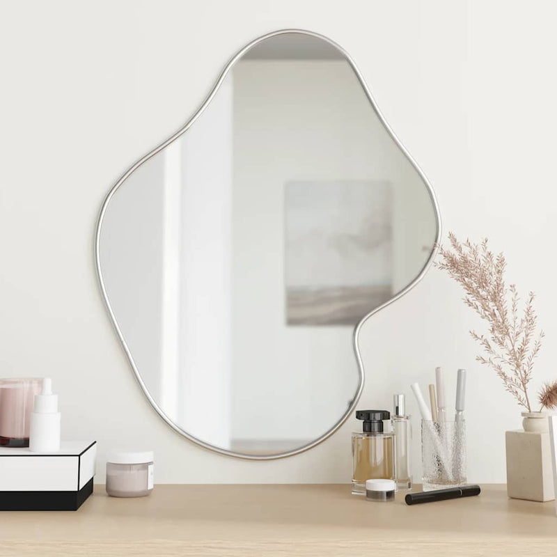 Load image into Gallery viewer, Vidaxl wandspiegel 60x50 cm zilverkleurig
