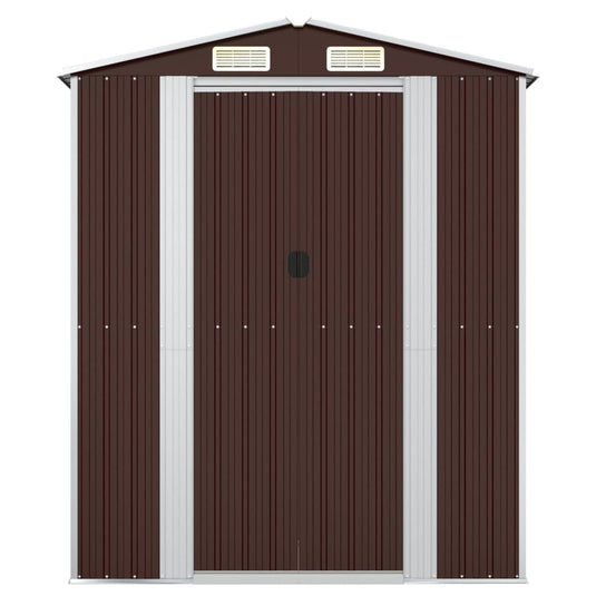 VidaXL Tuinschuur 192x108x223 cm gegalvaniseerd staal donkerbruin