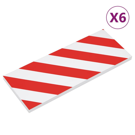 Vidaxl muurbeschermers 6 st 50x20x2 cm eva-schuim rood en wit