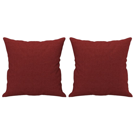 Vidaxl sierkussens 2 st 40x40 cm stof wijnrood