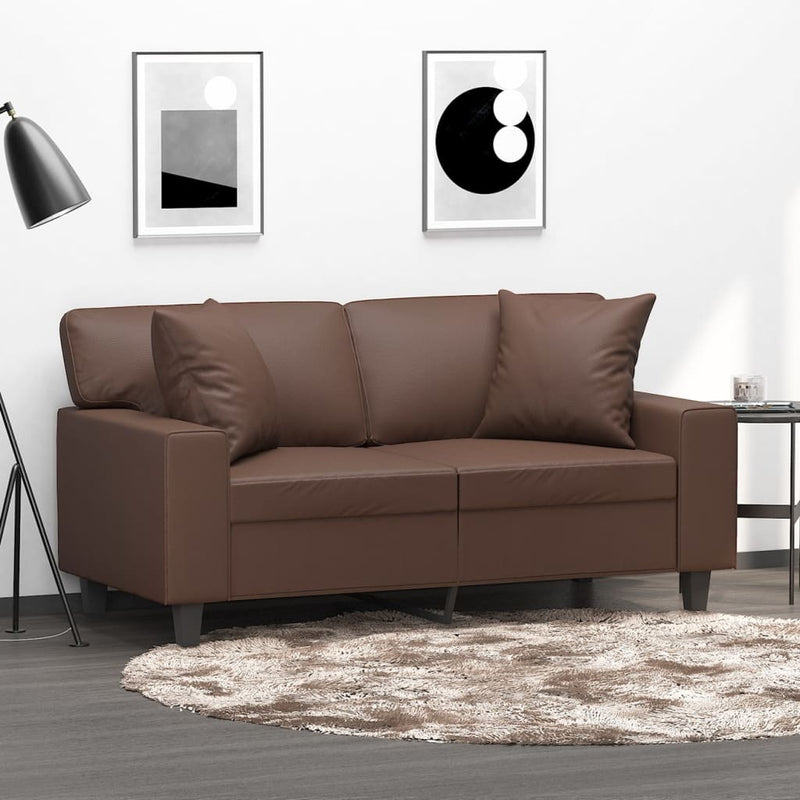 Load image into Gallery viewer, Vidaxl sierkussens 2 st 40x40 cm kunstleer bruin
